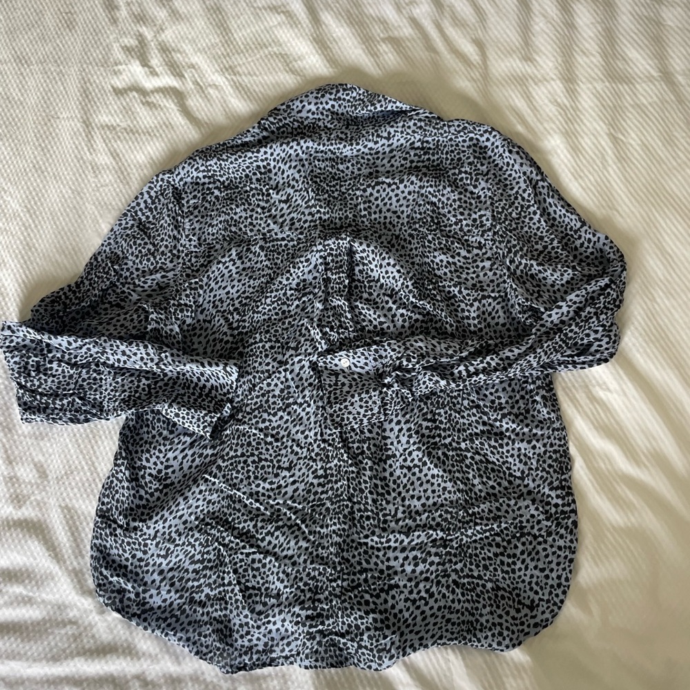 Rails Anna Blue Lynx Patterned Button Down Shirt - image 9